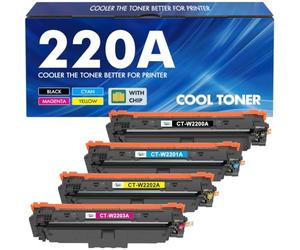 220A 220X Toner Compatible pour HP 220A Toner MFP 4302dw 4302fdw 4 Pack | Compatible avec Color LaserJet Pro MFP 4202dw 4202dn 4302fdn Noir Cyan Jaune Magenta,W2200A W2201A W2202A W2203A avec Puce