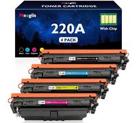 220A avec Puce Cartouches de Toner Compatible pour 220A 220X Toner pour Color LaserJet Pro 4202dw 4202dn MFP 4302fdw 4302dw 4302fdn W2200A W2201A W2202A W2203A (4 Pack)