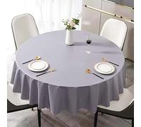 220cm Nappe Ronde Imperméable, Nappe De Table Anti Tache Toile Cirée Impermeable Nappes, PVC Nappe De Cuisine, pour Picnic, Exterieur, Jardin