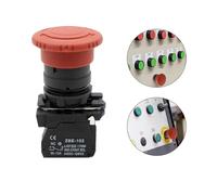 220V 10A Red NC 22mm Emergency Stop Mushroom Push Button Switch XB5-AS542 Control Electrical Starter Switch 1NC MQXFCZUX
