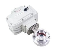 220V/24V Tri Clamp 1.5" 2" 304 Stainless Steel Sanitary Ferrule Electric Butterfly Valve For Homebrew(38x50.5mm,24V)