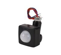 220V Capteur Infrarouge Du Corps Humain Capteur de Corps Infrarouge Interrupteur LED LumièRe D'Inondation PIR Capteur de Mouvement RéGlable Noir