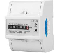 220V Compteur D'Énergie Électrique Monophasé Numérique Multifonctionnel Sur DIN Rail Meter 2 Ligne 4P (5(30) A)