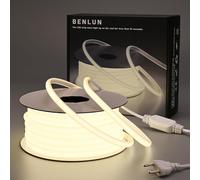 220v Ruban Led Cob Exterieur Etanche 20m, 3000k Blanc Chaud Flexible Découpable Bande Led 200w Cri 90+ Sans Transformateur, Pour Chambre, Gaming, Bureau, Pergola Extérieur
