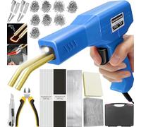 220W Soudure Plastique 2 en 1 Soudeuse Plastique Kit Reparation Plastiques | Soudage Plastique avec 800Pcs Agrafes,40Pcs Bâtons Soudage&2Pcs Outil de Truelle pour Réparer un Auto/Moto Pare-chocs(bleu)