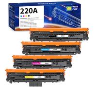 220X 220A Toner avec Puce pour HP 220A Kit de Toner Compatible avec Color LaserJet Pro MFP 4302dw 4302fdw 4202dw 4202dn 4302fdn (Lot de 4: Toner W2200A W2201A W2202A W2203A, Noir Cyan Jaune Magenta)