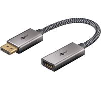 220x Goobay 75271 Plus Series Câble adaptateur DisplayPort™ vers HDMI™, 4K/60Hz, noir, 0.1 m - DisplayPort™ mâle > HDMI™ femelle (type A)