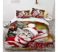 220X240 Cm Housse De Couette Ado Pas De Repassage Noel Housse De Couette 220X240 Enfant Polyester Coton avec 2 Taies d'oreiller 65X65Cm