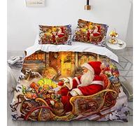 220X240 Cm Parure De Lit 220X240 Garcon avec 2 Taies d'oreiller 65X65Cm Pas De Repassage Noel Housses De Couette Polyester Coton