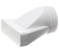 220x55mm - Ø 125mm Réducteur en Plastique Rectangulaire vers Rond - Raccord pour Conduit