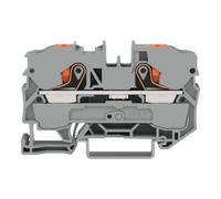 2210-1201 - WAGO - 2 conducteurs - Bloc terminal avec bouton poussoir - 10 mm - Gris