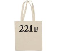 221B Street Sac fourre-tout en coton naturel Blanc
