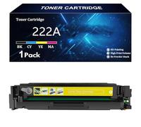 222A Cartouche de Toner Compatible Cartouches pour HP 222A 222X W2220A W2221A W2222A W2223A pour HP Color LaserJet Pro 3288dw 3288dn MFP 3388sdw MFP 3388fdw Imprimantes avec Puce,Y-1 Pack