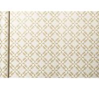 223830c-Un Rouleau De Papier Cadeau-Kraft Brut 70g 100% Recyclé-5mx35cm (Spécial Petite Largeur)-Motif : Fleurs Blanches-Emballage Cadeau,Idéal Pour Les Petits Emballages