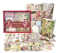 223Pcs Kit d'accessoires de Scrapbooking Vintage Autocollant Esthétique Naturel Champignon Bullet Journal Scrapbook kit avec A6 Carnet, Décoratifs Sticker Cadeau pour Adolescentes Filles Femmes