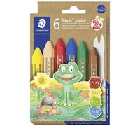 [224 C6] STAEDTLER Craie à la cire Noris junior, étui carton de 6