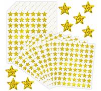 2240 Gommettes Étoiles Dorées Autocollantes - Stickers de Récompense Brillants - 15mm - Pour Calendrier de l'Avent, Décoration de Noël, Cadeaux DIY et Récompense Enseignant
