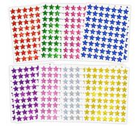 2240 Pièces Gommettes Étoiles Autocollantes - 8 Couleurs Vives - 15mm - Lot de Stickers Étoiles pour Calendrier de l'Avent, Décorations de Noël, Récompense et Bricolage Enfant