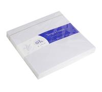 [22400L] G.LALO paquet de 25 enveloppes doublées Vergé 165x165mm gommées Blanc