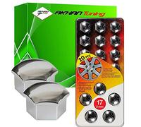 2241-20 Piece - Ø 17 mm Chrome capuchons des écrous, Cache-vis de roue bouchon de boulon protecteurs