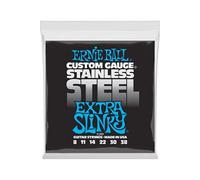 Ernie Ball Cordes filées pour guitare électrique Extra Slinky acier inoxydable calibre 8-38