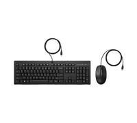 225 - Ensemble clavier et souris - ambidextrous, 3-zone layout, standard key travel - 100% - full size - USB - QWERTY - Anglais international - noir