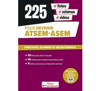225 fiches, schémas et vidéos pour devenir ATSEM-ASEM: Concours, examens et recrutements. Toutes les connaissances attendues en un clin d’œil