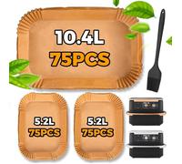 225 Pcs Papier Cuisson Air Fryer Ninja 10,4l AF500EU/ Cosori 10L, Papier Cuisson Plat pour Air Fryer Ninja Foodi Flex 10.4 L