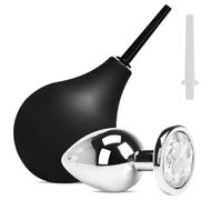 225ml Poire à Lavement+Plug Moyen Kit,Poire a Lavement Intime Anale,Poire de Lavement Intime Femme Homme,Douches Anale et Vaginale Douche Rectale,pour Homme ou Femme Kit de Douche Intime