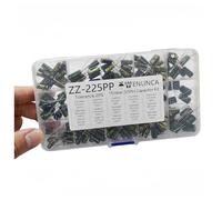 225Pcs/Box Capacitor Kit Aluminum Electrolytic Capacitors Set 15Values 16V-50V 1uF-470uF Assorted Kit Storage AUOQKQUT