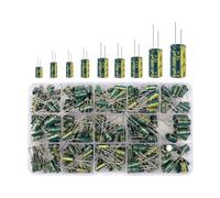 225Pcs/Box Capacitor Kit Aluminum Electrolytic Capacitors Set 15Values 16V-50V 1uF-470uF Assorted Kit Storage Low AUOQKQUT