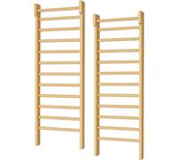 225x70cm Mur d'escalade en bois solide Espalier en bois massif 100 Kg de charge Sport