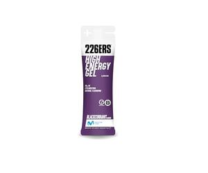 226ERS High Energy Gels Energétiques avec 50g de Cyclodextrine comme Hydrate, Doping Free, Végétaliens et BCAA 8:1:1, Alimentation Sportif pour Triathlon - Cassis - 1 unité