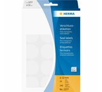 HERMA - Adhésif extra fort - transparent - 32 mm rond 240 étiquette(s) (16 feuilles x 15) Étiquettes