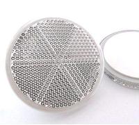 227s - Deux catadioptres ronds autocollants - agréé ECE - caravane/remorque - blanc - 60 mm