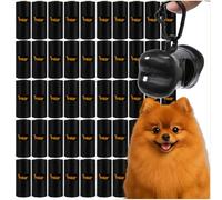 22812 Lot de 50 rouleaux de 1000 sacs à déjections canines pour chien Noir indéchirable