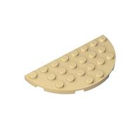 22888 Plaque Circulaire Coin Rond 4x8 Double 10 Pièces GDS-706 Compatible avec Lego Briques de Construction Couleur:Beige 5
