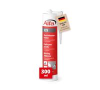 229 ALFA - Colle pour plinthes avec pouvoir fixant de 130 kg/m², 1 tube, remplit les joints, colle pâteuse et particulièrement fixante