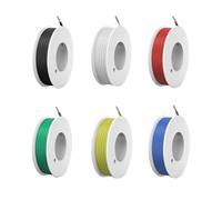 22AWG Silicone Electrical Wire,Flexible Silicone Wire Kit,Solid Tinned Copper Stranded Electrical Wire 6 Colours 10 m Each for DIY RC Aircraft Household Appliances,Meters etc