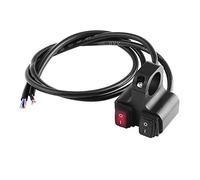 22CM Double Bouton de Commande Commutateur, Keenso 12V 16A Moto Guidon Interrupteur ON/OFF, Aluminium Etanche CNC pour Guidon Commutateur Brouillard