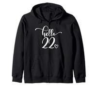 22ème Anniversaire, pour Femme, Hello 22, Mignon 22 Ans Sweat à Capuche