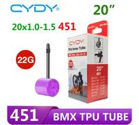 22g CYDY TPU chambre à air de vélo caméra 20 "451 20x1.0 1-1/8 1-1/4 1.25 1.35 1-3/8 1.5 longueur de Valve 45/65mm BMX pneu de vélo 20x1.0-1.5 4PC 45mm