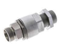 22L Acier zingué Joint tournant à bille Raccord de coupe Bulkhead 160 bar NBR ISO 8434-1