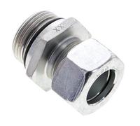 22L & UN 1-5/16''-12 Raccord droit de coupe en acier zingue à filetage mâle 160 bar ISO 8434-1