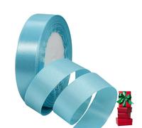 22m Ruban de Satin Bleu Azur Fin 20mm pour Cadeau, Bouquet Mariage, Tissu Couture, Nœuds, Noel, Artisanat, Voitures, Gâteau et Décoration de la Maison