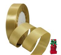 22m Ruban de Satin Or Champagne Fin 20mm,Ruban Satin Ruban Cadeau Emballage,Ruban Bouquet Mariage,Ruban Tissu pour Couture,Nœuds,Noel,Artisanat,Voitures,Gâteau,l'artisanat de Décoration de la Maison