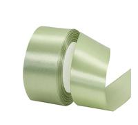 22m Ruban de Satin Vert Sauge Gros 50mm,Ruban Satin Ruban Cadeau Emballage,Ruban Bouquet Mariage,Ruban Tissu pour Couture,Nœuds,Noel,Artisanat,Voitures,Gâteau,l'artisanat de Décoration de la Maison