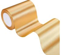22m X 10cm Ruban Doré Noel,Ruban Satin Doré Ruban Cadeau Or Ruban Large Pour Gros Noeud Doré Noël/Décoration Intérieure Et Extérieure/Emballage Cadeau/Fête/Mariage/Valentin