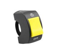 22mm 1 Bouton Marche/arrêt Universel Pour Moto VTT Vélo Pour Scooter Moto Interrupteur Multicolore Connecteur Pour Guidon Contacteur d'Allumage(Yellow)
