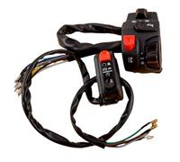 22mm 1 Paire Commutateurs De Feux Stop Et D'allumage Pour Guidon De Moto Noir Avant Gauche Et Droit 12 V Pour CC Accessoires Universels Pour Moto Bouton d'allumage de la moto